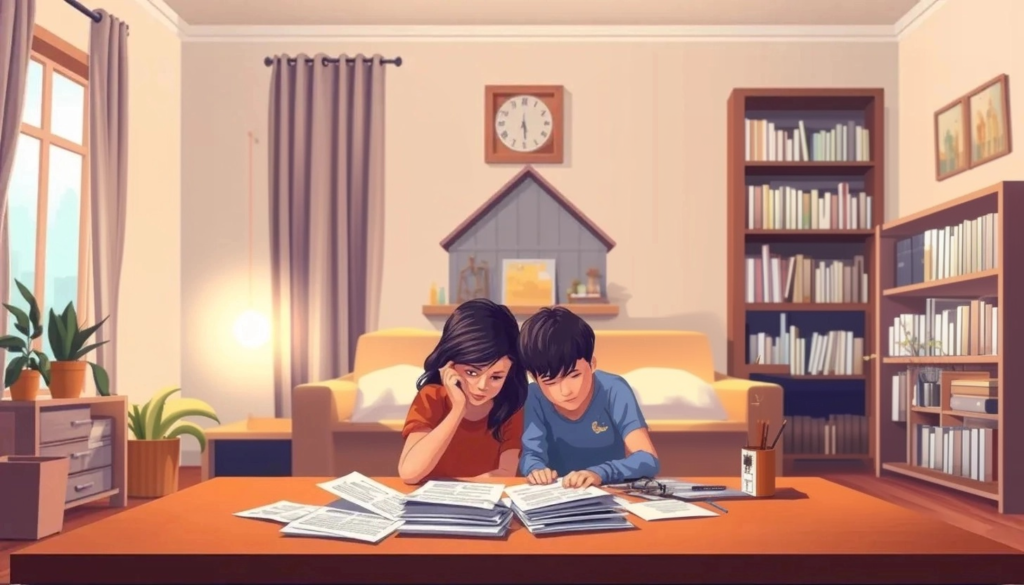 Boy and girl researching