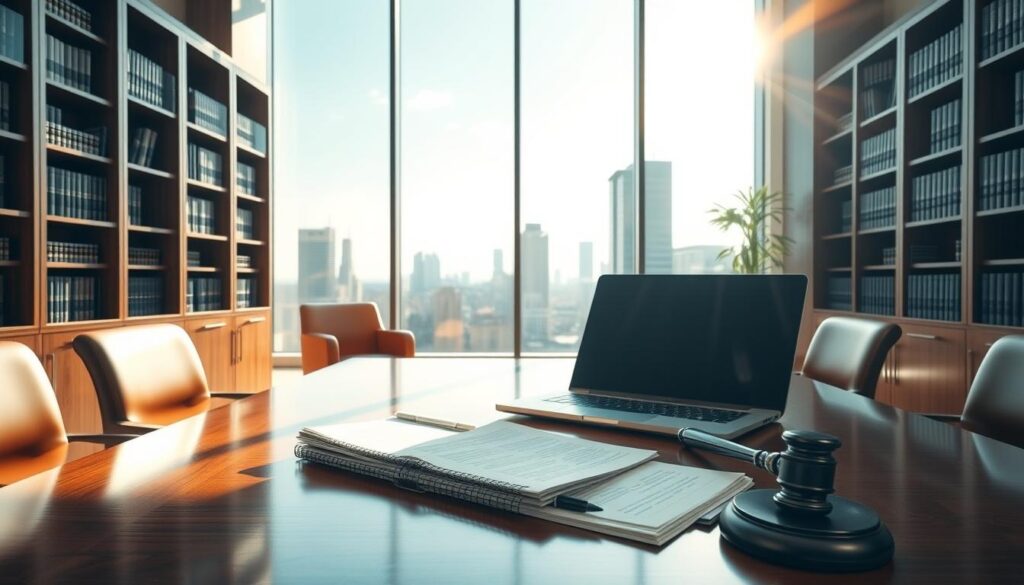 A sleek, modern law office interior with large windows overlooking a cityscape. Sunlight streams in, casting a warm glow on the polished wooden furniture and bookshelves lining the walls. On the desk, a laptop and a stack of legal documents, representing the regulatory framework governing home equity agreements. The atmosphere is one of professionalism and authority, conveying the seriousness and importance of the subject matter. A sleek, modern law office interior with large windows overlooking a cityscape. Sunlight streams in, casting a warm glow on the polished wooden furniture and bookshelves lining the walls. On the desk, a laptop and a stack of legal documents, representing the regulatory framework governing home equity agreements. The atmosphere is one of professionalism and authority, conveying the seriousness and importance of the subject matter.